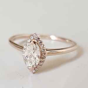 14kt rose gold engagement ring - size 6.5